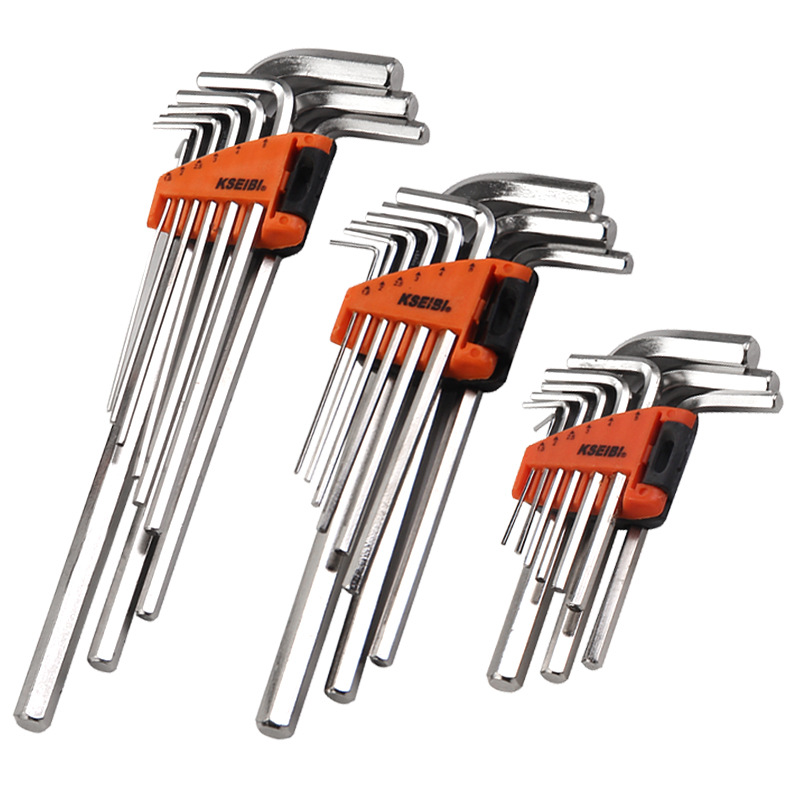 Wholesale multi-especificación flat head allen wrench set L tipo corto/largo macho británico home hardware herramientas