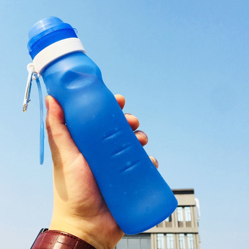 厂家直销硅胶折叠水杯骑车登山运动水壶成人户外旅行便携骑行杯