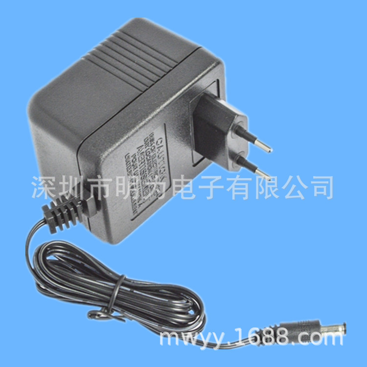 供应插墙式线性电源适配器 AC/AC 英规 欧规 CE认证 9V 12V电源