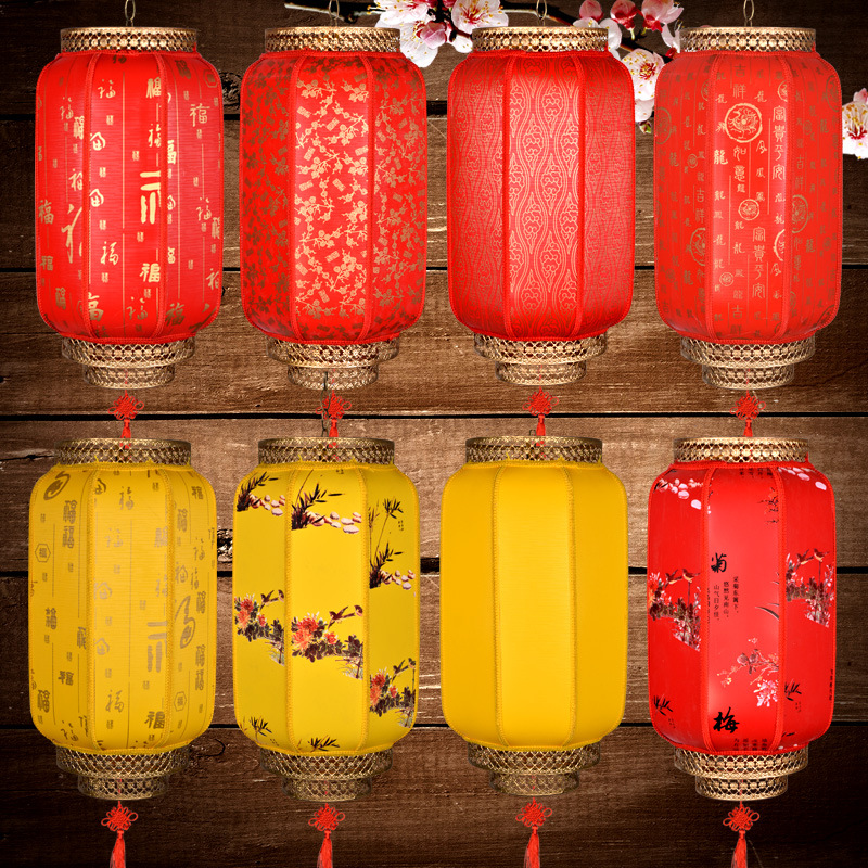 New Year 2026 Festive red lanterns, Chinese-style outdoor winter melon advertising lanterns, antique sheepskin lanterns, waterproof and sun-proof Specification image