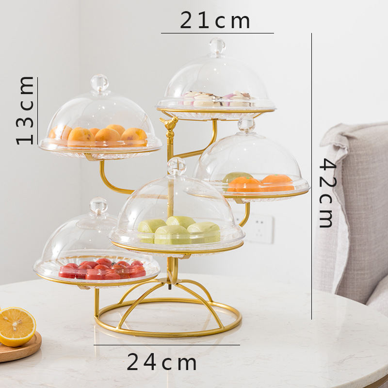 Nordic Multi-Layer Fruit Tray Living Room Household Dry Fruit Tray Receiving Snack Tray Modern Creative Net Red Dessert Tray Candy Tray Application Scenario