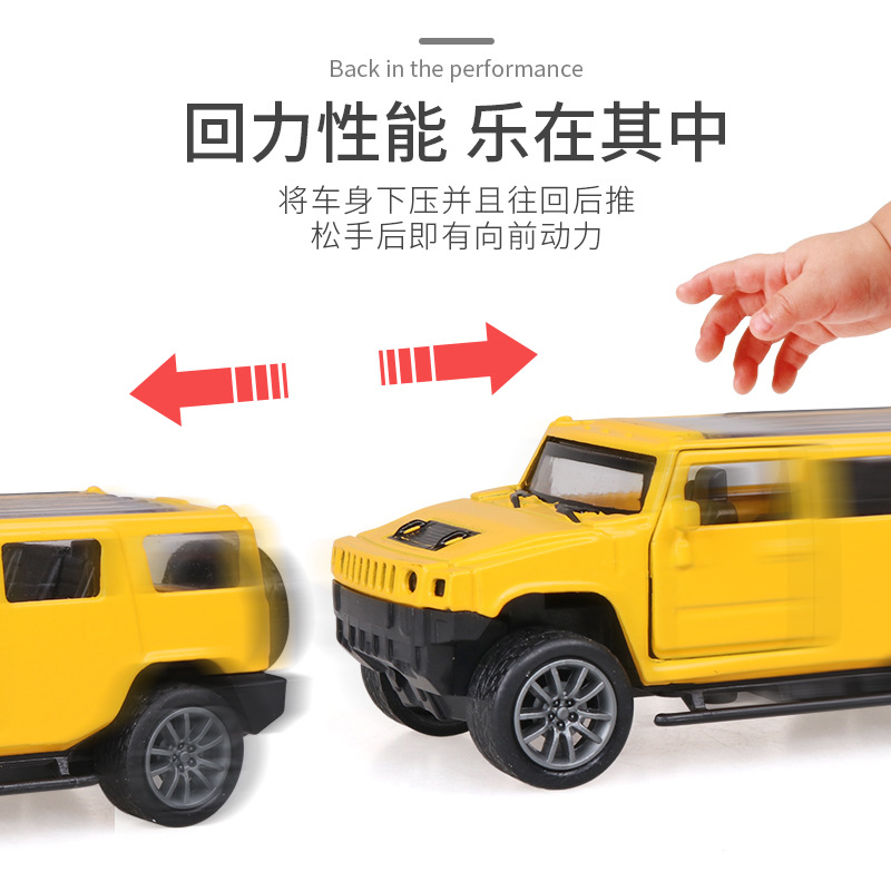 Children's alloy rebound car simulation double-door metal car, off-road vehicle, police car, military toy car set Application Scenario