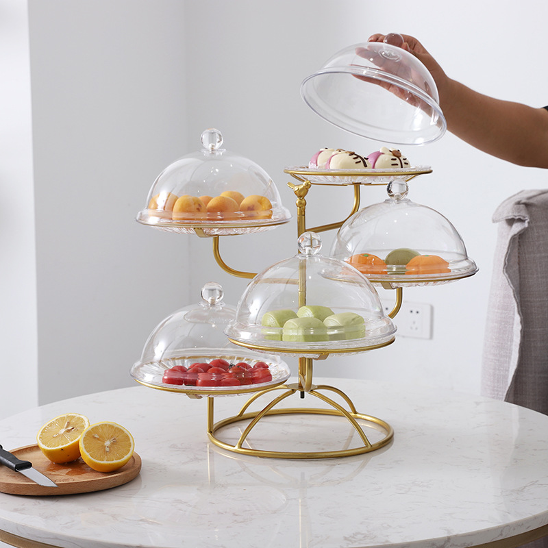 Nordic Multi-Layer Fruit Tray Living Room Household Dry Fruit Tray Receiving Snack Tray Modern Creative Net Red Dessert Tray Candy Tray