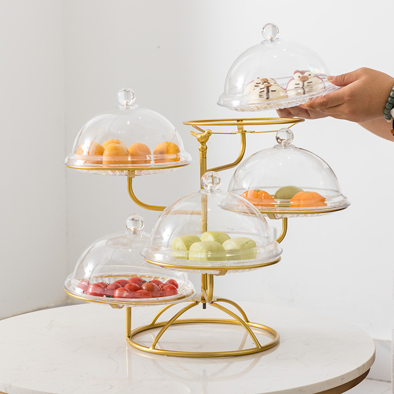 Nordic Multi-Layer Fruit Tray Living Room Household Dry Fruit Tray Receiving Snack Tray Modern Creative Net Red Dessert Tray Candy Tray Specification drawing