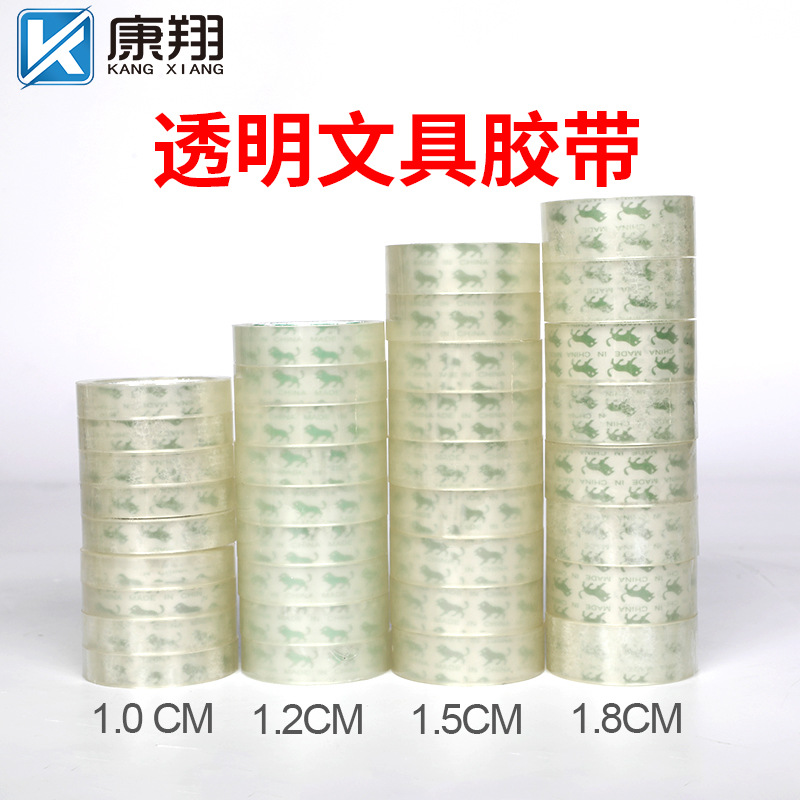 Transparent stationery tape, 12/1.8cm wide, office tape, sealing small tape paper, box sealing and sealing tape paper wholesale details Picture