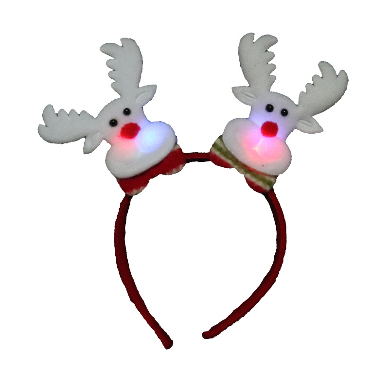 Christmas headband Christmas Glow Hair clasp Adult children decorative dress up decorations Elderly snowman antler gift Item Picture