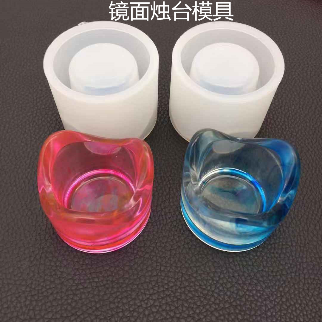 diy crystal resin mold, aromatherapy candlestick, mirror gypsum pendant accessory, candle mold