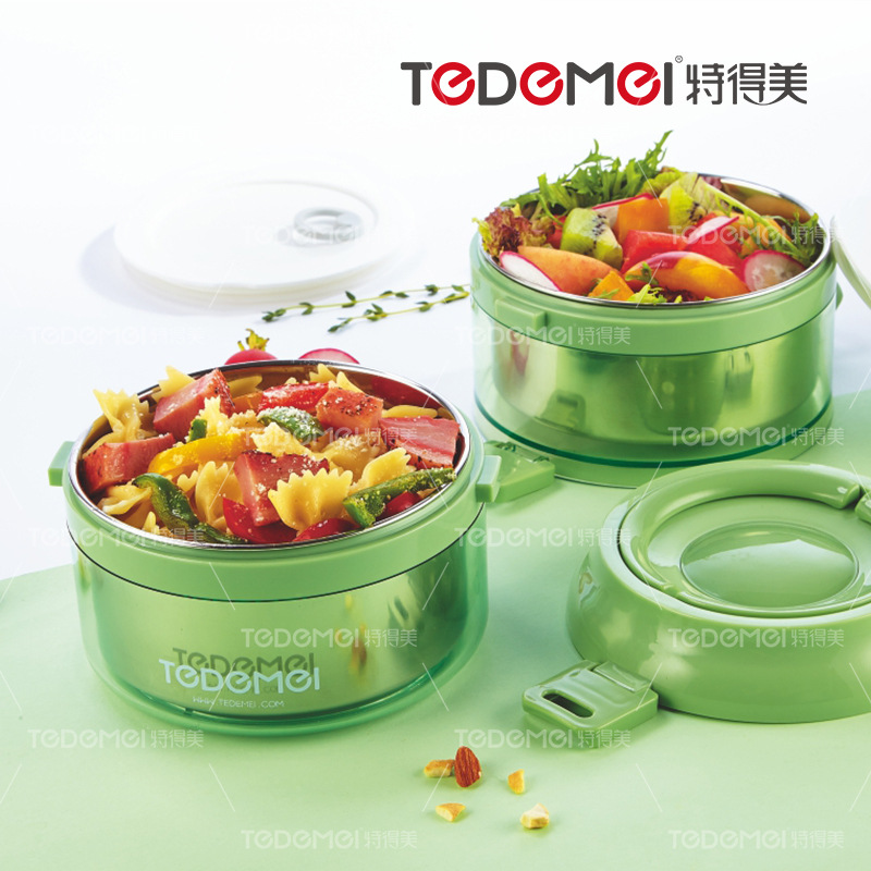 Simple stainless steel lunch box with multiple compartments, portable bento box with lid Specification image