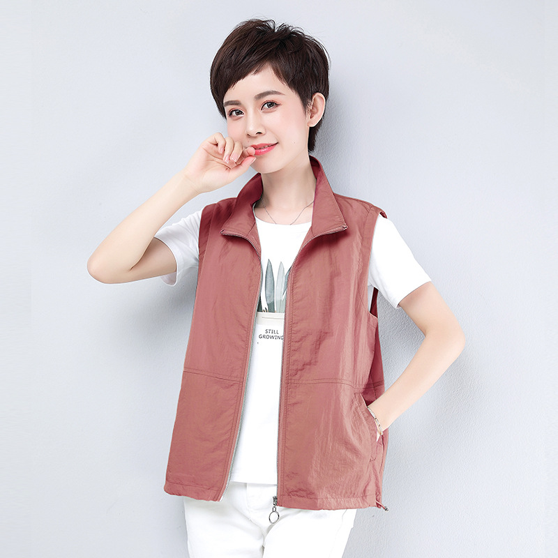 The 2024 new loose and casual women's vest short summer dress, the thin summer vest and waistcoat are trendy
