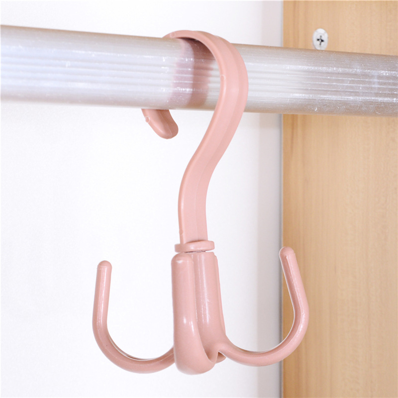 Rotating hook, four-claw multi-functional wardrobe, bag hook, plastic 4-claw silk scarf and tie hook, storage hanging rack hook, only for foreign trade and export, only for foreign trade and export, only for foreign trade and export Specification image