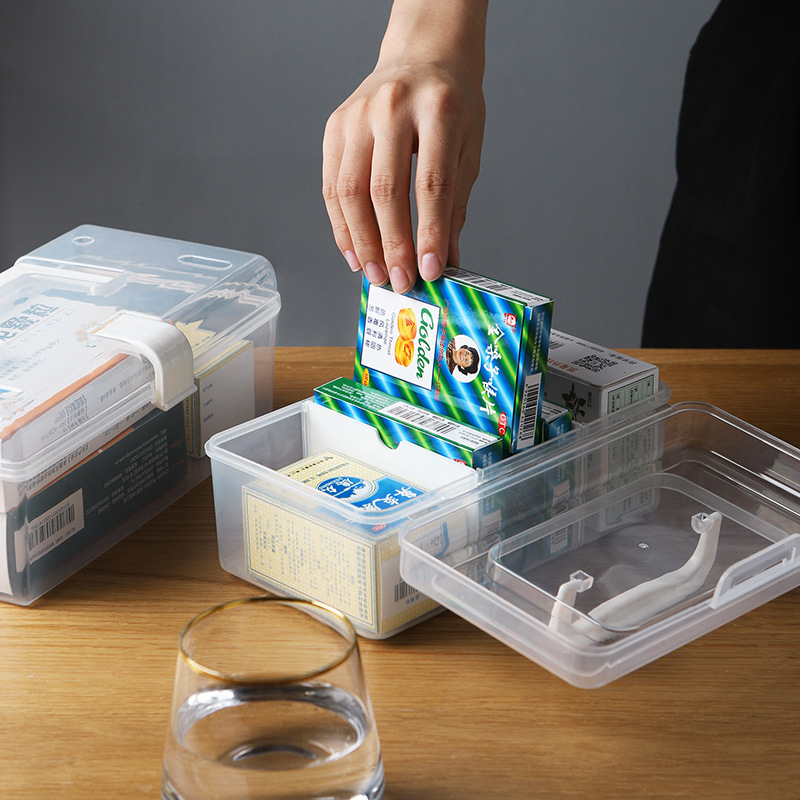 Large Dust-Proof Utility Box For Toys, Medicine, Invoices, Snacks And Other Portable Sealed Transparent Storage 6016 details Picture