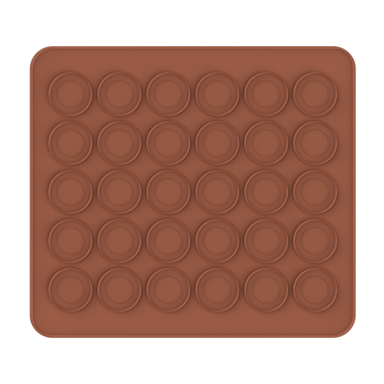 Simois Ningbo Source Factory 29*26 Silicone Baking Mat Small Macaron Mat Cake Mold 30 Holes In Stock details Picture