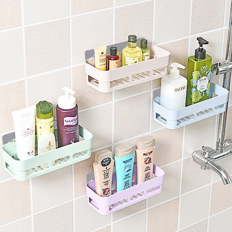 Rectangular bathroom storage rack, no need for drilling and no marks, toiletries storage rack, triangular storage rack for toilet and bathroom