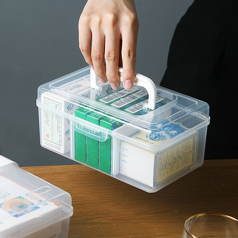 Large Dust-Proof Utility Box For Toys, Medicine, Invoices, Snacks And Other Portable Sealed Transparent Storage 6016 Specification drawing