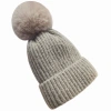 A winter Korean-style trendy, fleece and thickened, warm knitted woolen hat with a ball, a fashionable and cute headscarf for autumn and winter Item Picture