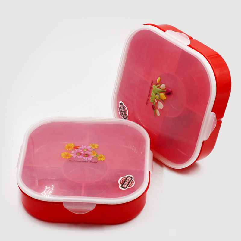 Separate boxes with LIDS: dried fruit boxes, nut boxes, candy boxes, sunflower seed plates, dried fruit plates, living room household snacks, fruit plates Application Scenario