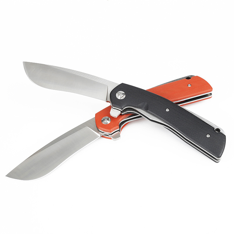 In-stock batch folding knife outdoor D2 steel blade stainless steel multi-functional folding knife G10 handle small knife portable and convenient edc Specification image