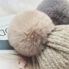 A winter Korean-style trendy, fleece and thickened, warm knitted woolen hat with a ball, a fashionable and cute headscarf for autumn and winter Application Scenario