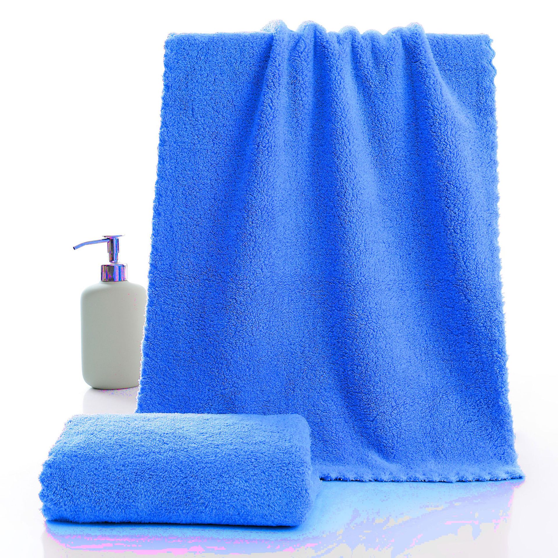 The manufacturer wholesals new coral fleece face towels with logos, household, daily-use, absorbent and street towels in stock Specification image