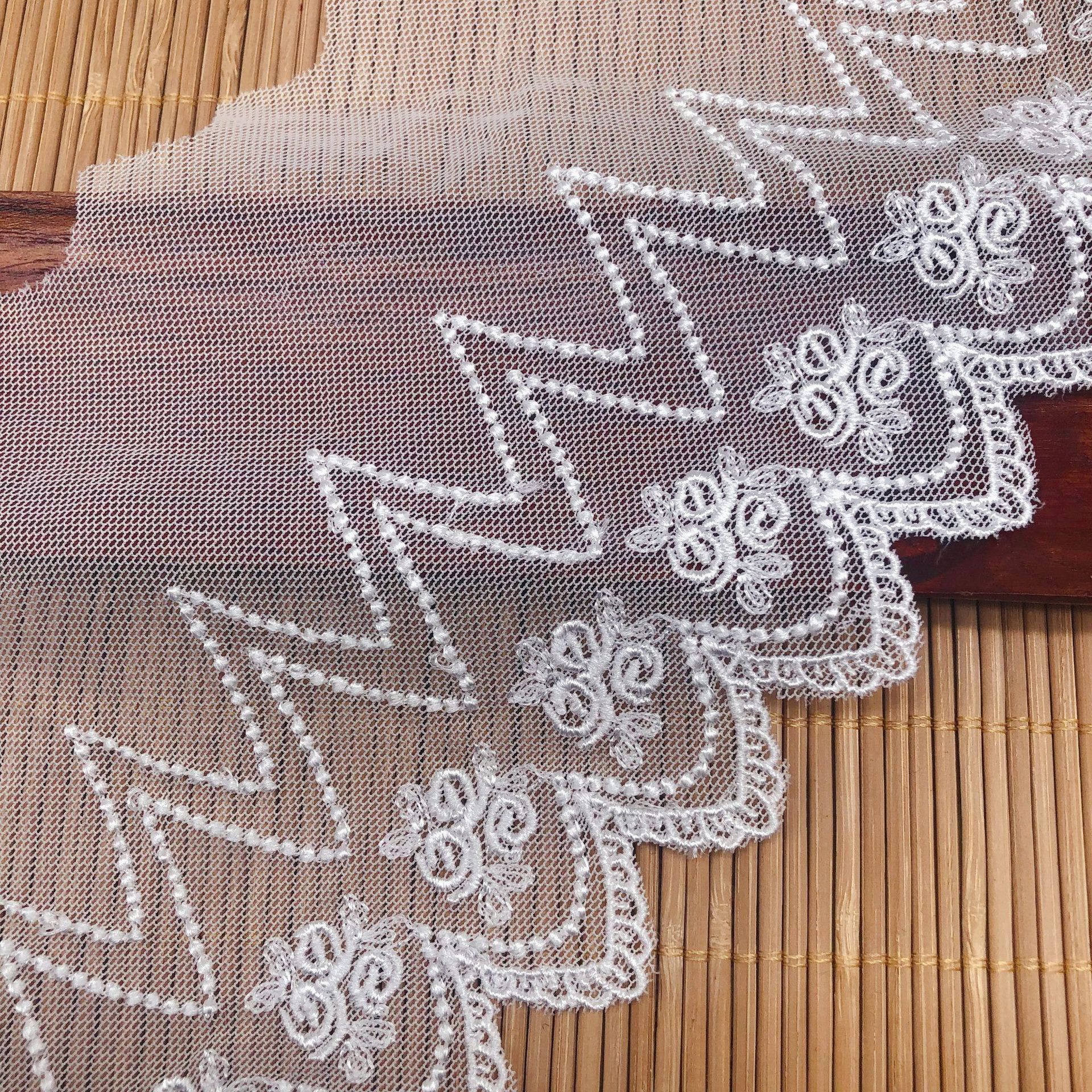 Direct sales of clothing accessories, polyester filament mesh, lace, embroidered flowers, Lolita decorative water-soluble lace Application Scenario