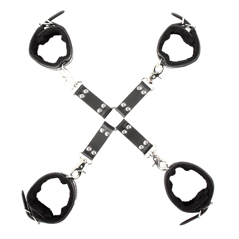 sm torture device hands and feet back shackles binding hands and feet shackles adult toys cross buckle adult sex toys Item Picture