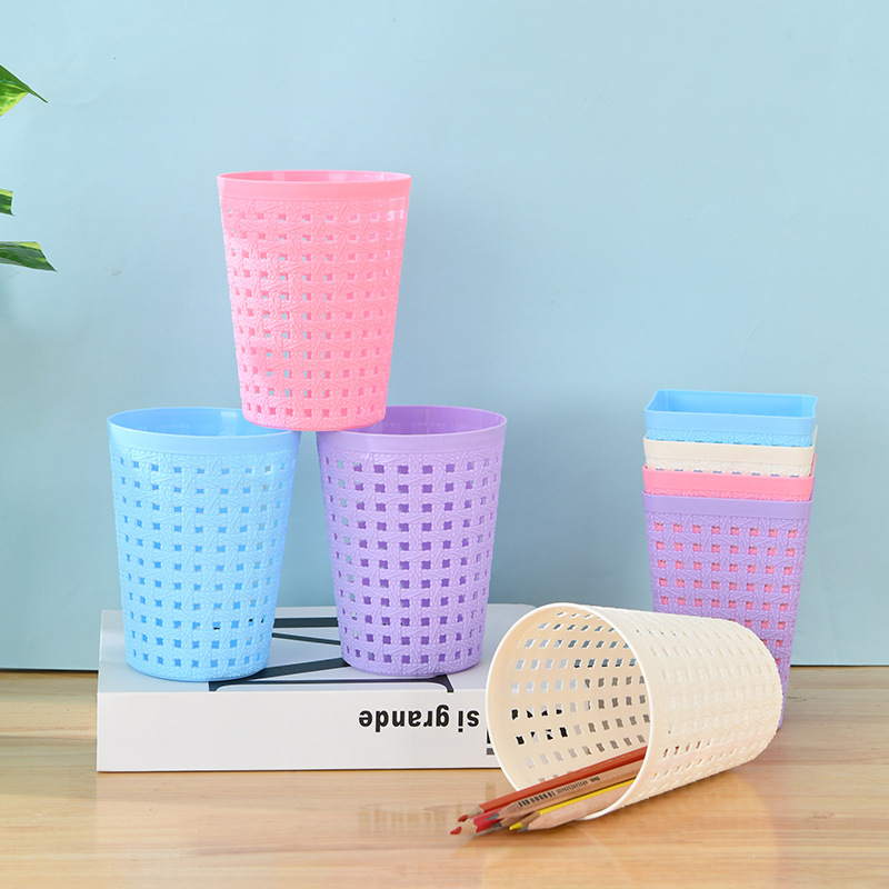 镂空垃圾桶客厅卧室卫生间 创意桌面车载办公家用多功能收纳垃圾