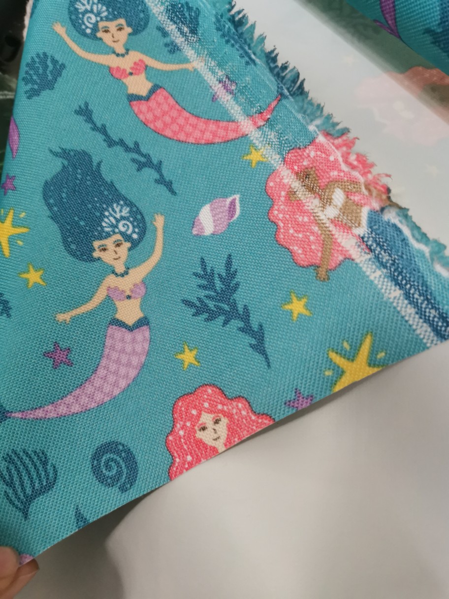 Factory direct sales of 400*300 68T PVC printed fabric for school bags, handbags, chairs and seat cushions, all polyester fabric details Picture