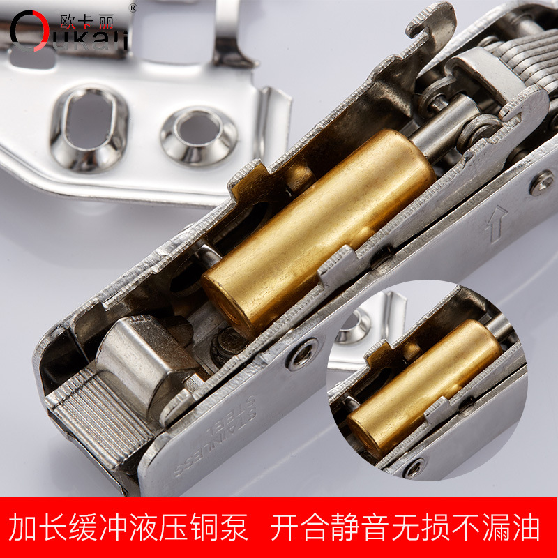 Thickened 304 stainless steel hydraulic damping spring mid-bent hinge for cabinet and wardrobe door hinges, silent buffer door hinges Application Scenario