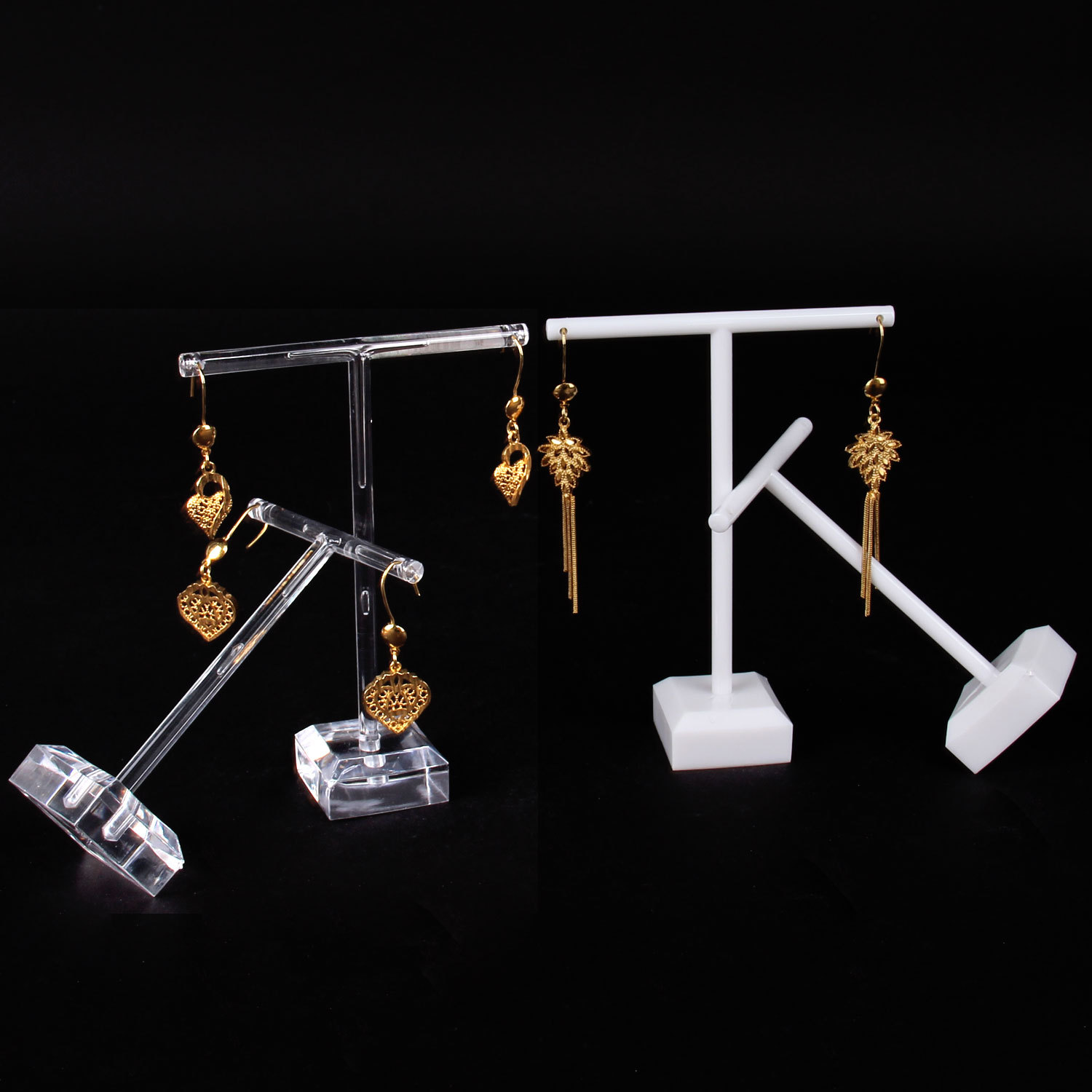 Jewelry rack, plastic two-piece set, stud earrings, jewelry storage, store display props, street stall, earring display stand Specification image