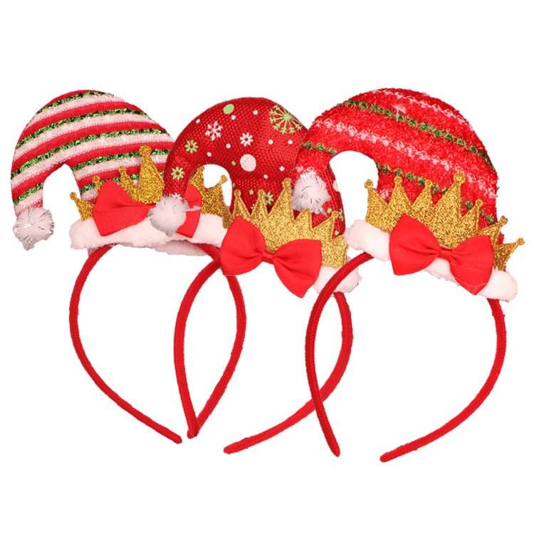 New Christmas decoration Christmas headband Headband Light head buckle antlers Children adult dress Christmas hat wholesale light Christmas headband headwear Item Picture