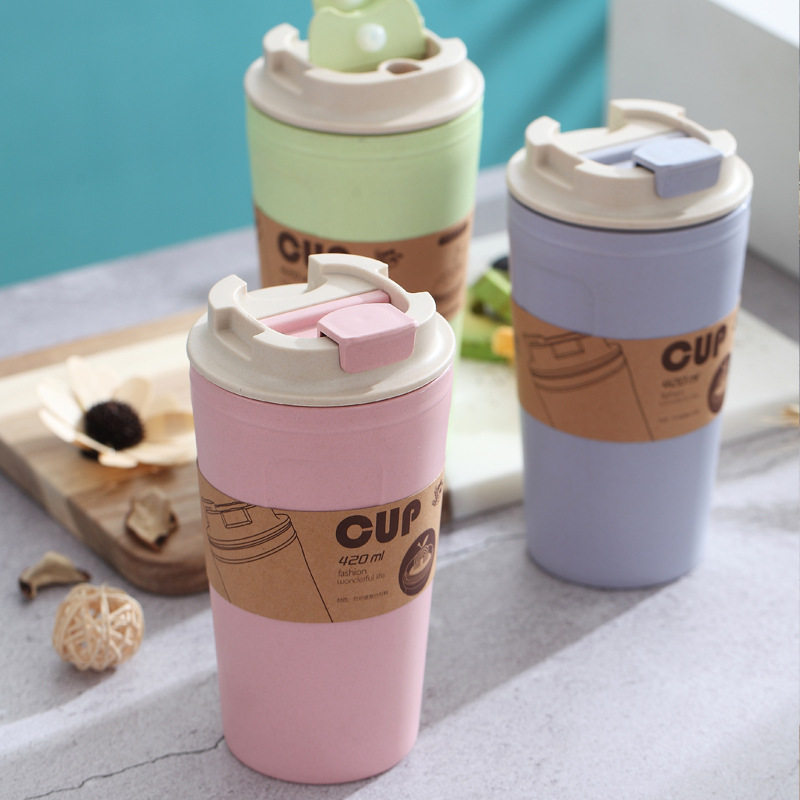 Coffee cups, mugs, high-quality appearance water cups wholesale, hot water cups available, children's summer 2024 bamboo fiber water cups Specification drawing