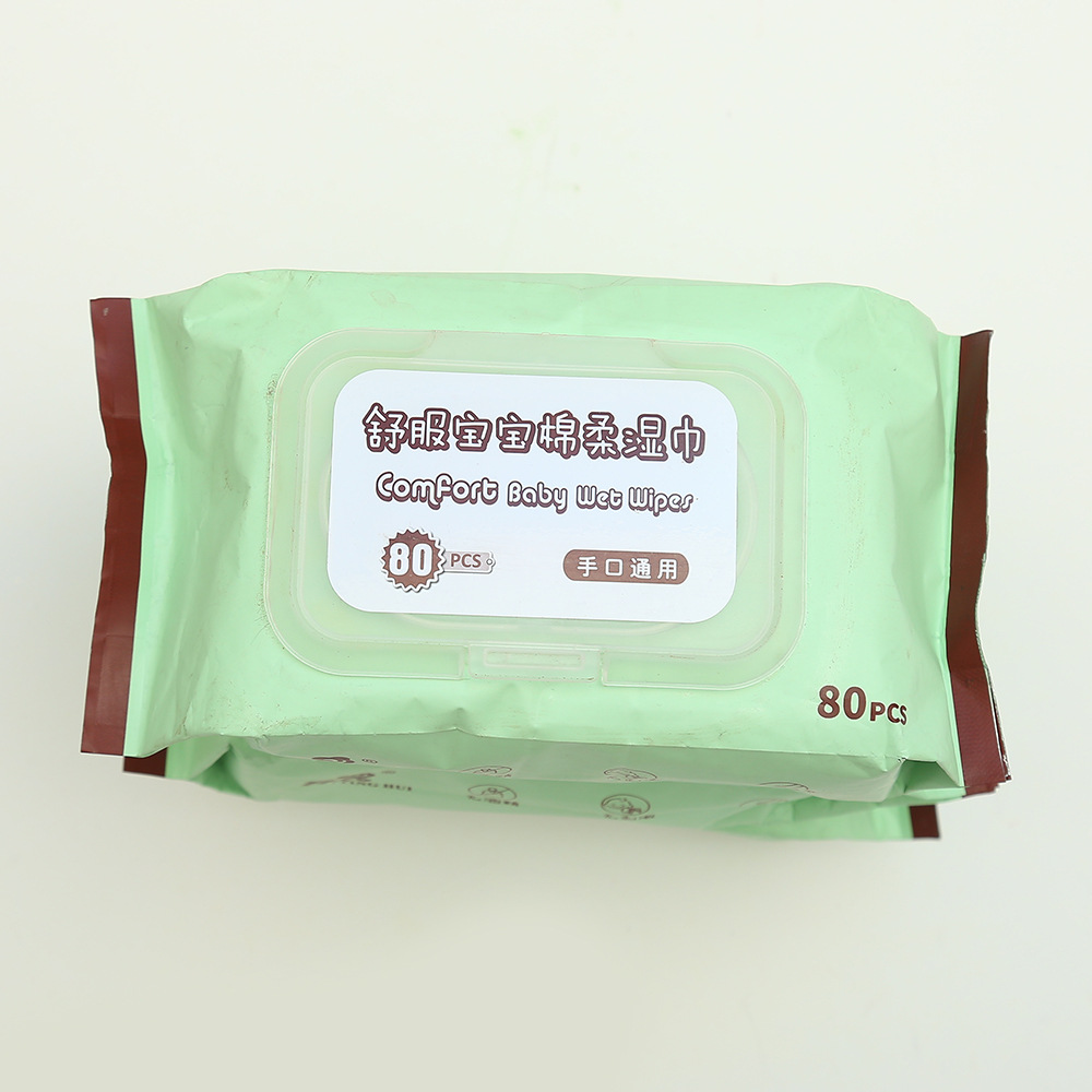 工厂直销婴儿湿巾80抽纯水护理湿纸巾厂家直供保湿婴童详情图3