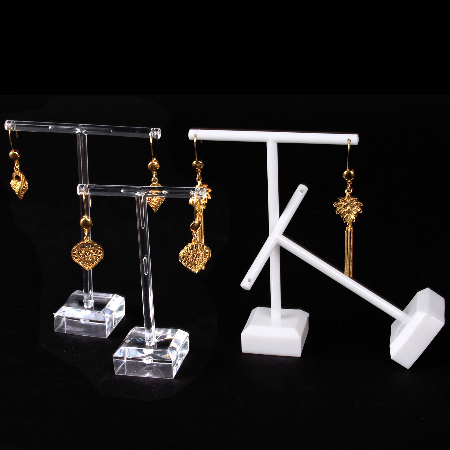 Jewelry rack, plastic two-piece set, stud earrings, jewelry storage, store display props, street stall, earring display stand details Picture