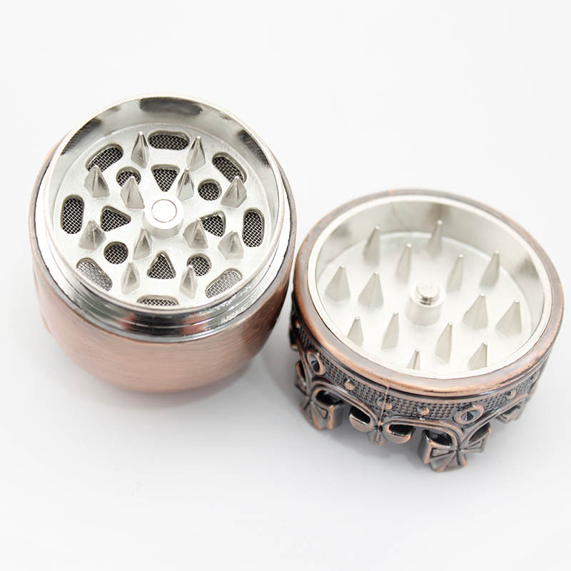 批发8684磨烟器 金属手动磨烟器 骷髅城堡个性造型工艺礼 不退机产品图