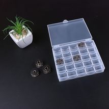 透明塑料梭芯盒 diy手工工具多格子25格电脑平车用收纳盒跨境专供