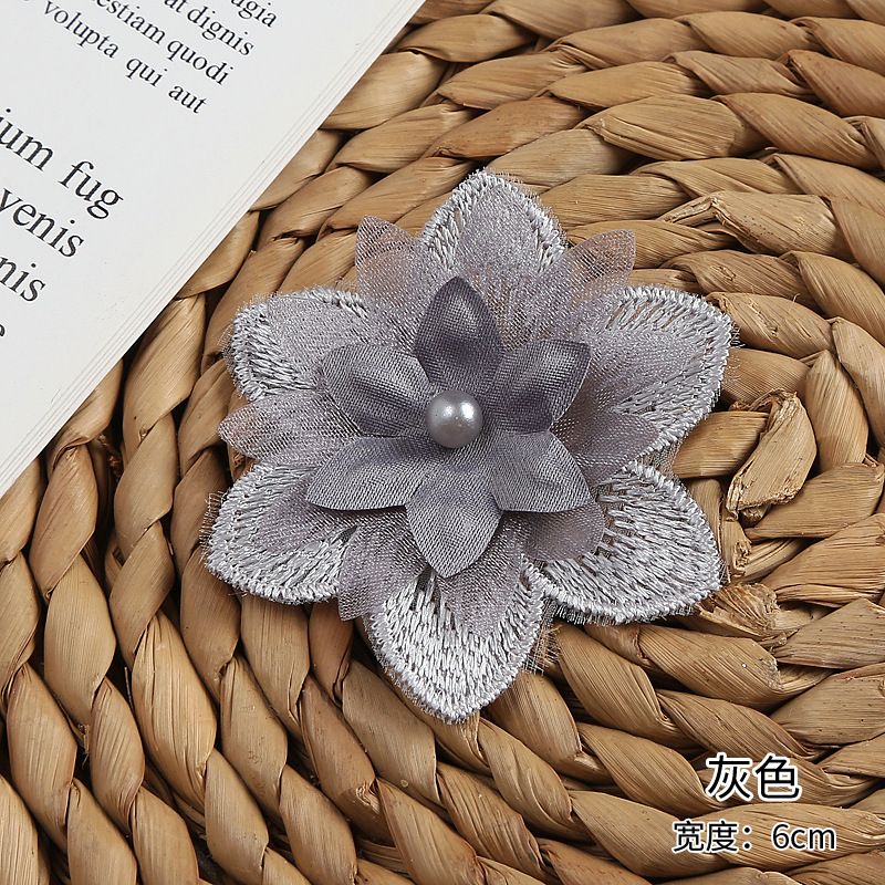 New multi-color beaded organza flower three-dimensional three-layer organza lace accessory clothing factory direct sales Application Scenario