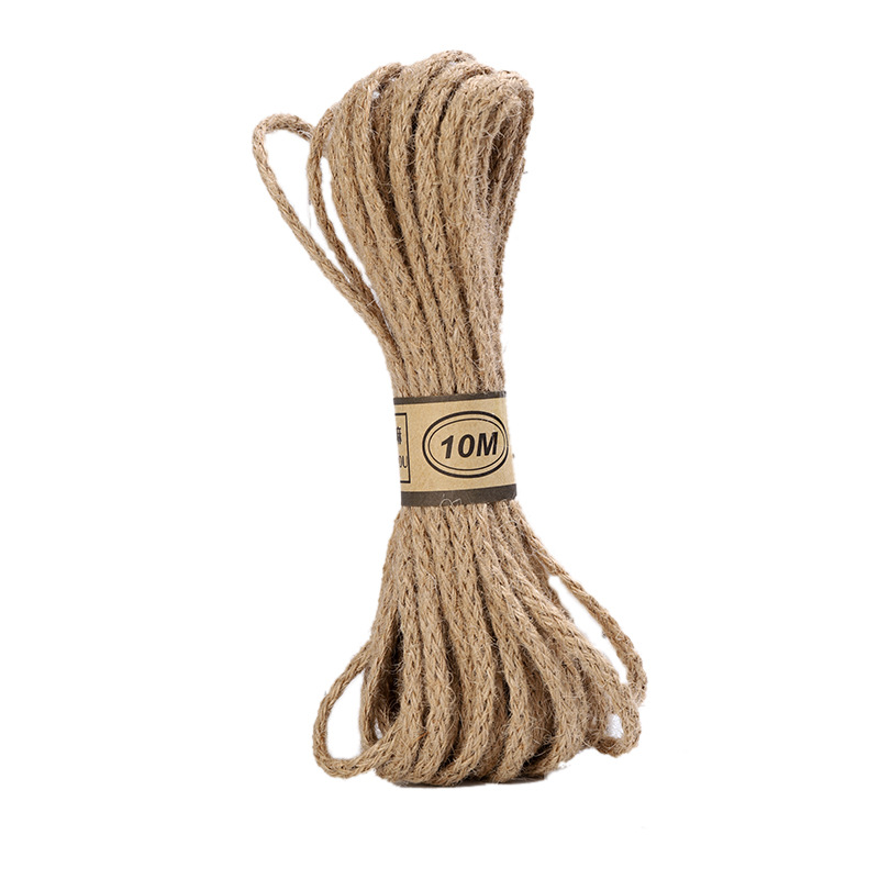 Double-strand woven 6MM jute rope, retro kindergarten DIY handcrafted decorative woven rope, supports generation to generation Item Picture