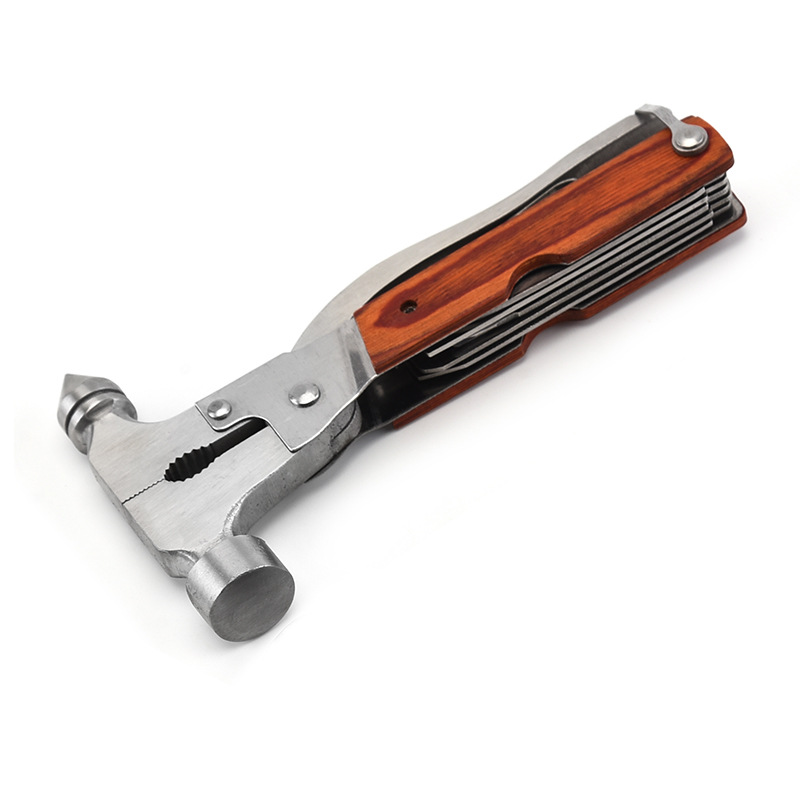 Cross-border manufacturer wholesale stainless steel life-saving hammers, car window-breaking hammers, axe hammers, horn hammers, outdoor multi-functional hammers Specification image