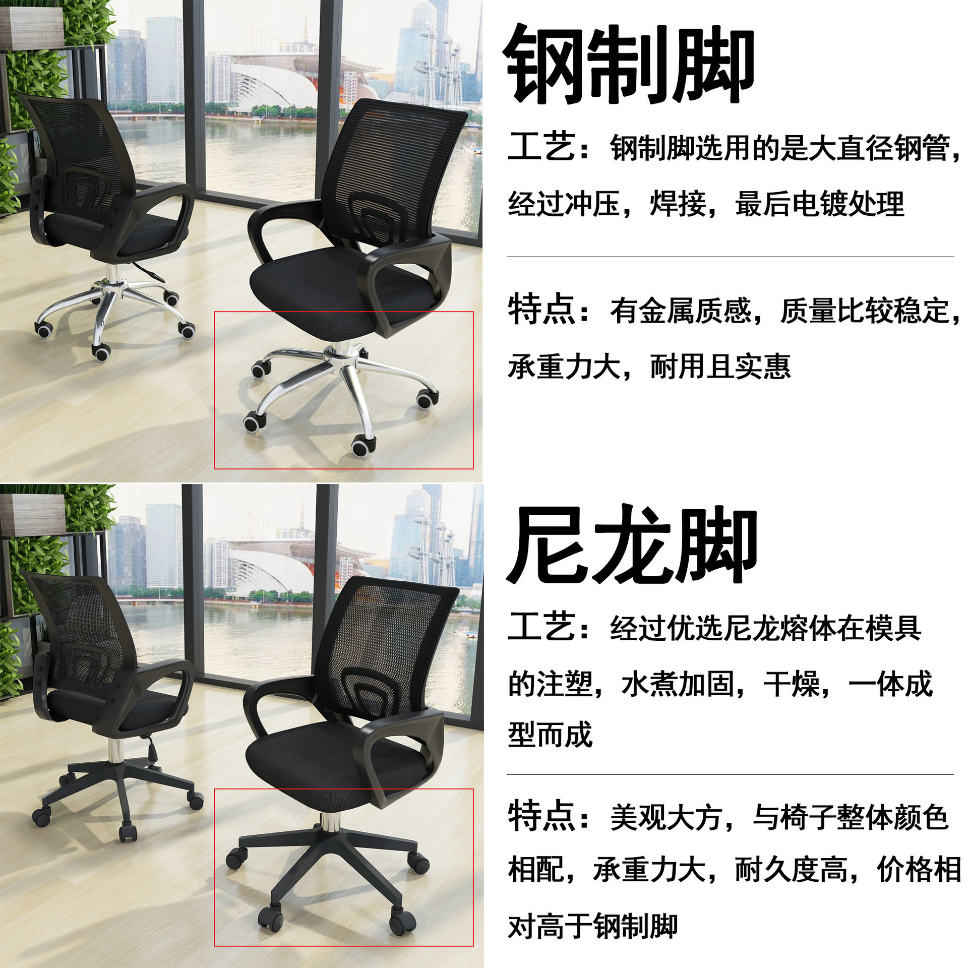 Wholesale and consignment of computer chairs, office chairs, comfortable student dormitory chairs, swivel chairs, height-adjustable breathable mesh chairs, staff chairs Specification image