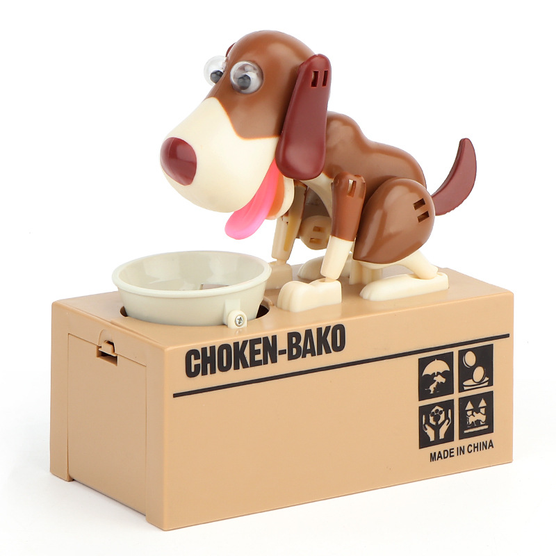 Cross-border money-eating Dog piggy bank, creative electric money-stealing dog, money-obsessed, greedy for money, money-eating dog box, money storage piggy bank Item Picture