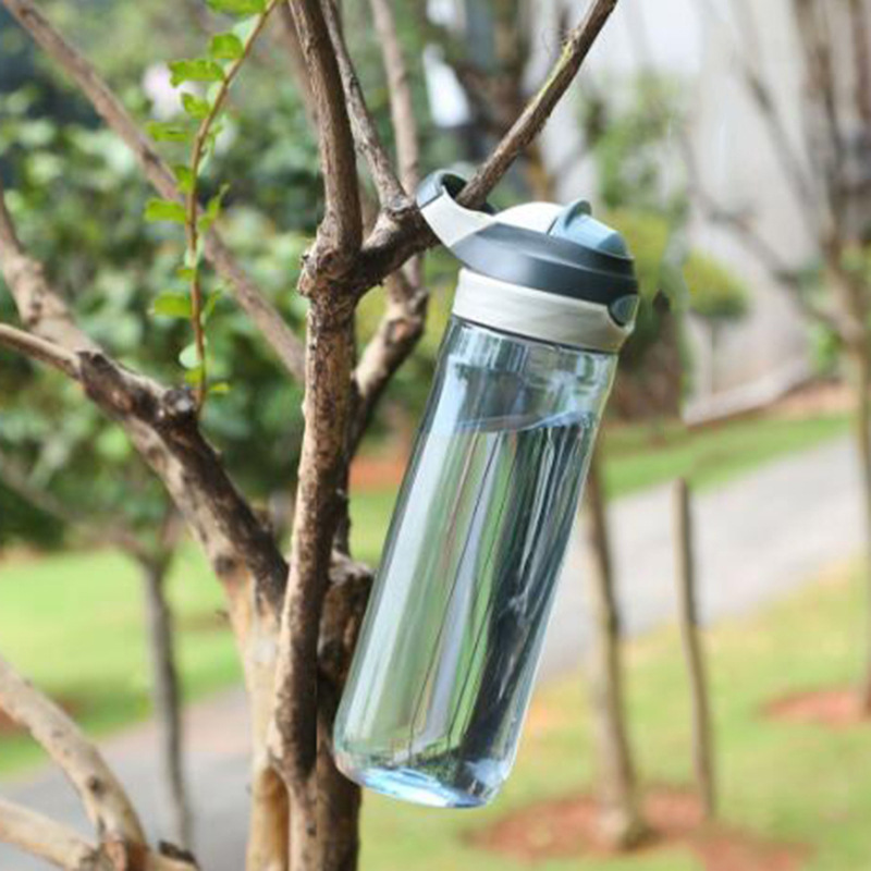 Longkou Cup Sports Water Cup With Lock Seal Anti-Fall Convenient Space Cup Spring Straight Drink Outdoor Plastic Cup Application Scenario