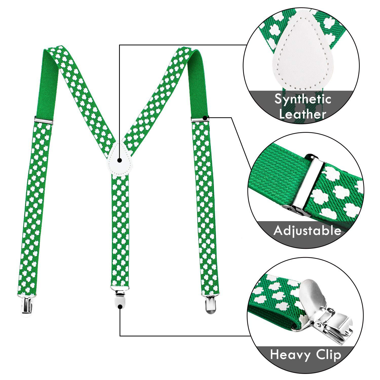Amazon's new Irish Day shoulder strap, bow tie and tie three-piece set, St. Patrick's Day Irish set Item Picture