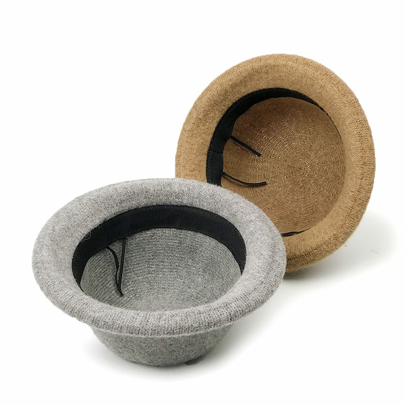 Korean-style rolled-up round top hat, women's winter fashion straw hat, knitted basin hat, Japanese-style casual and versatile fisherman hat Application Scenario