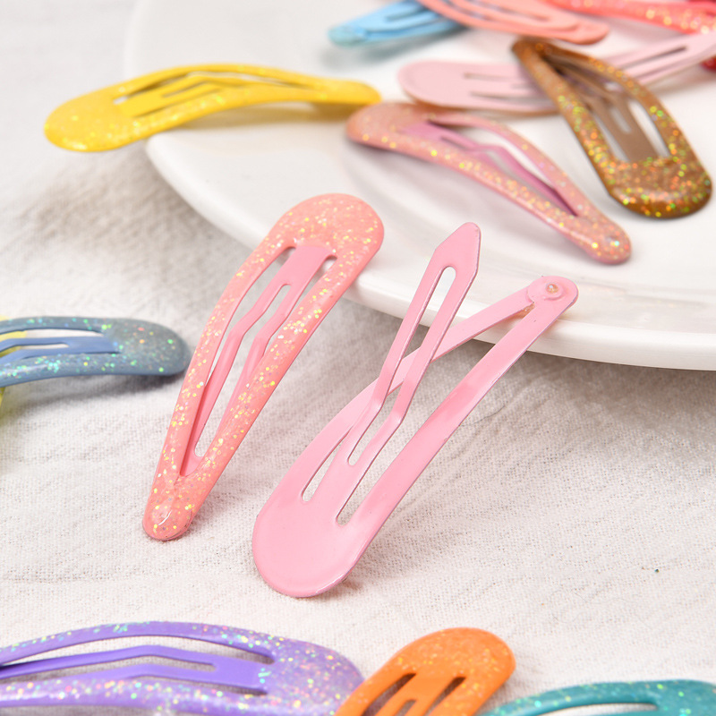 Korean version children's hair accessory small clip oil drip BB clip broken hair clip inside the hair clip scallion pink headpiece edge clip 5cm Specification image