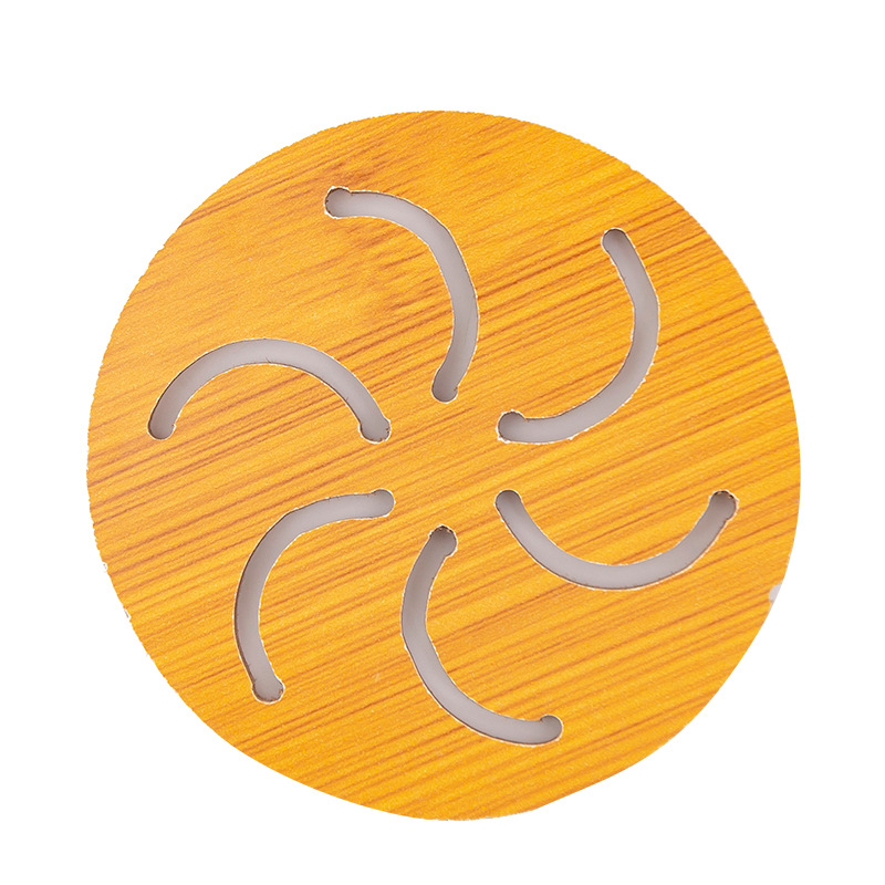 Hollow wooden coaster kitchen thickened anti-hot insulation mat placemat non-slip pan mat bowl mat tray mat Item Picture