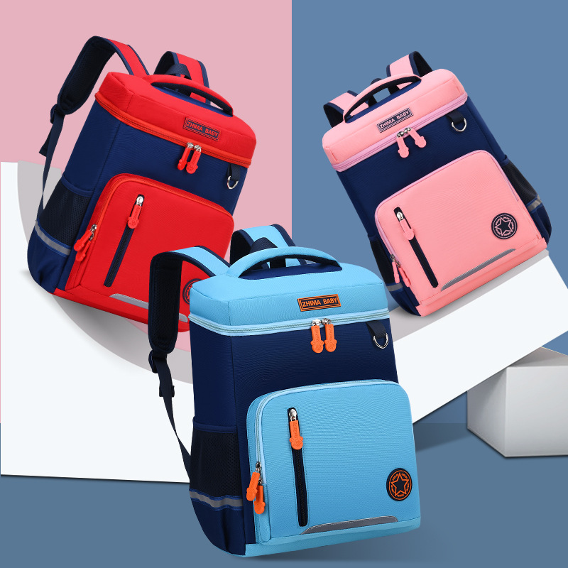 New Korean-style double-shoulder schoolbag for children and primary school students from the manufacturer, Sesame Baby for grades 3-6, children's schoolbag