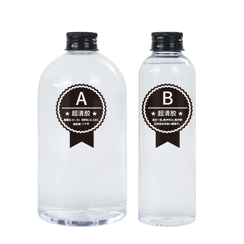 Factory direct sales of 1-kilogram transparent crystal resin resin diy epoxy resin ab glue ashtray craft resin resin resin Item Picture