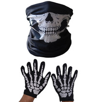 Halloween mask Scary Skull Jaw Mask Skeleton Ghost glove set show party dress up new