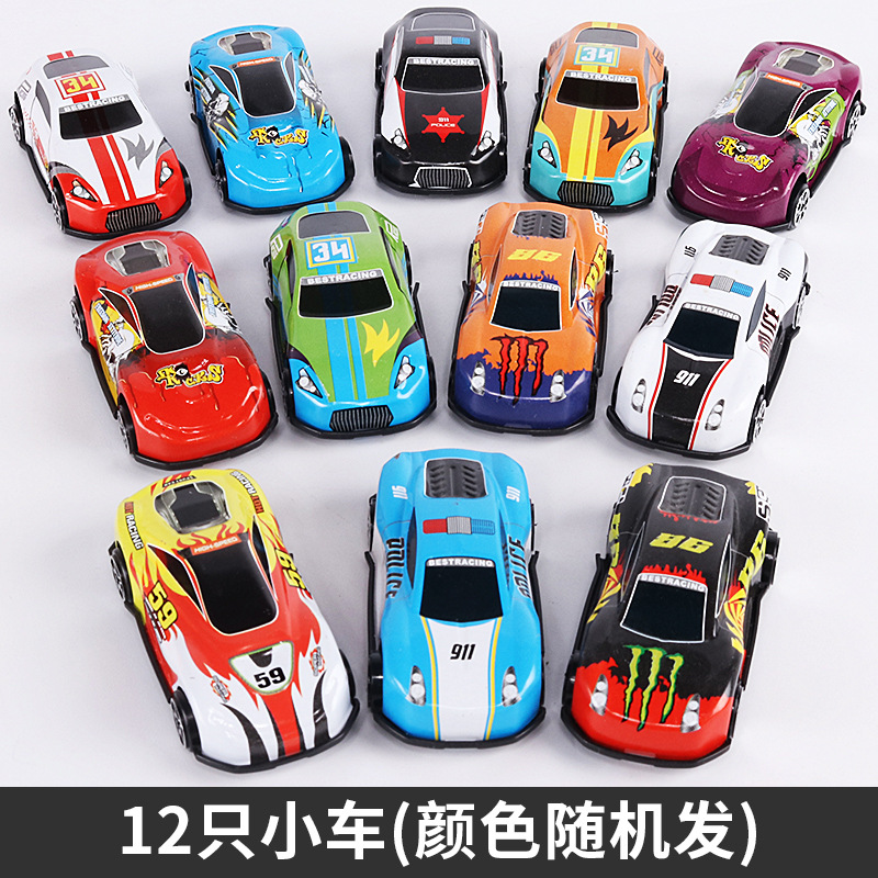 Children's rebound tin car mini model, alloy car simulation racing car, night market street stall, wholesale of small toys Application Scenario