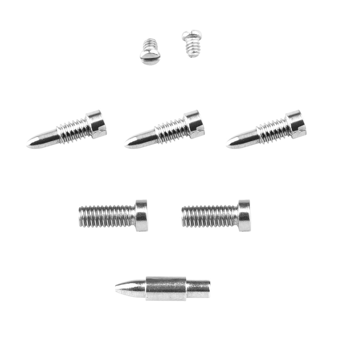 Tenor Sax Service Tool Set 16 Threaded Shafts +32 Threaded Screws +1 Conical Shaft Nails Specification drawing